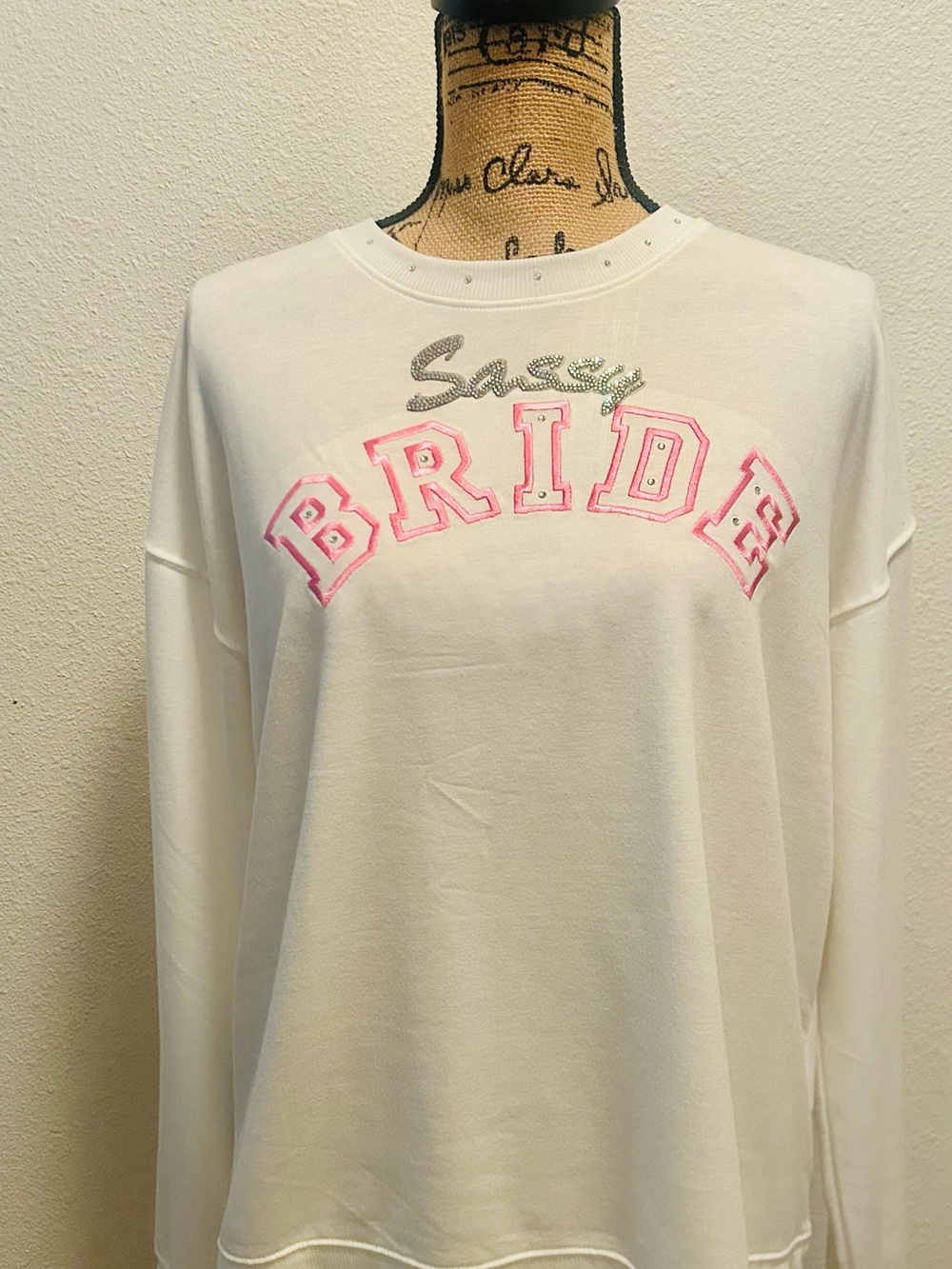 Sassy Bride White Pullover Sweatshirt